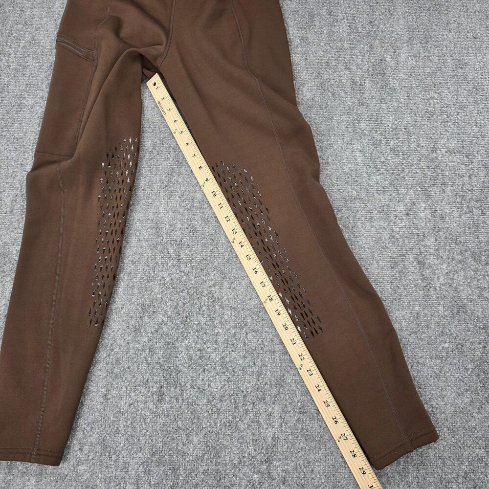 Kerrits Pants Womens Large Brown Fleece Riding Leggings Knee Grip Zip Pocket - Picture 8 of 16